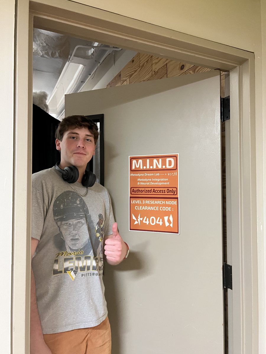 Jesse at the lab door